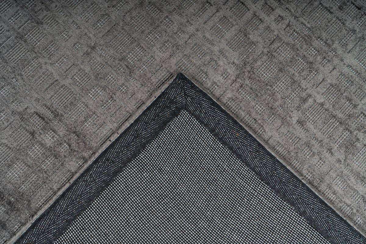 Teppich Karma 125 grau Viskoseteppich - carpetz