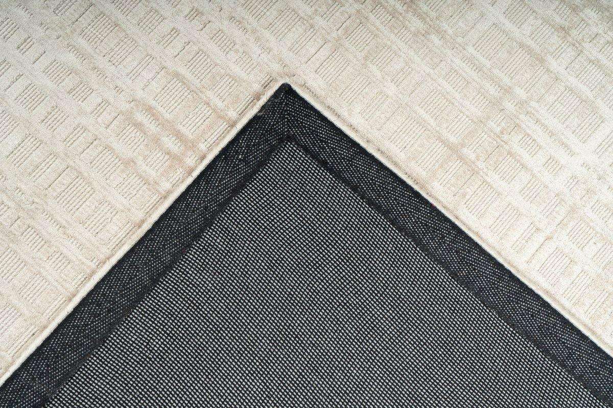 Teppich Karma 125 Beige / Silber Modern-Loft, Viskose - carpetz