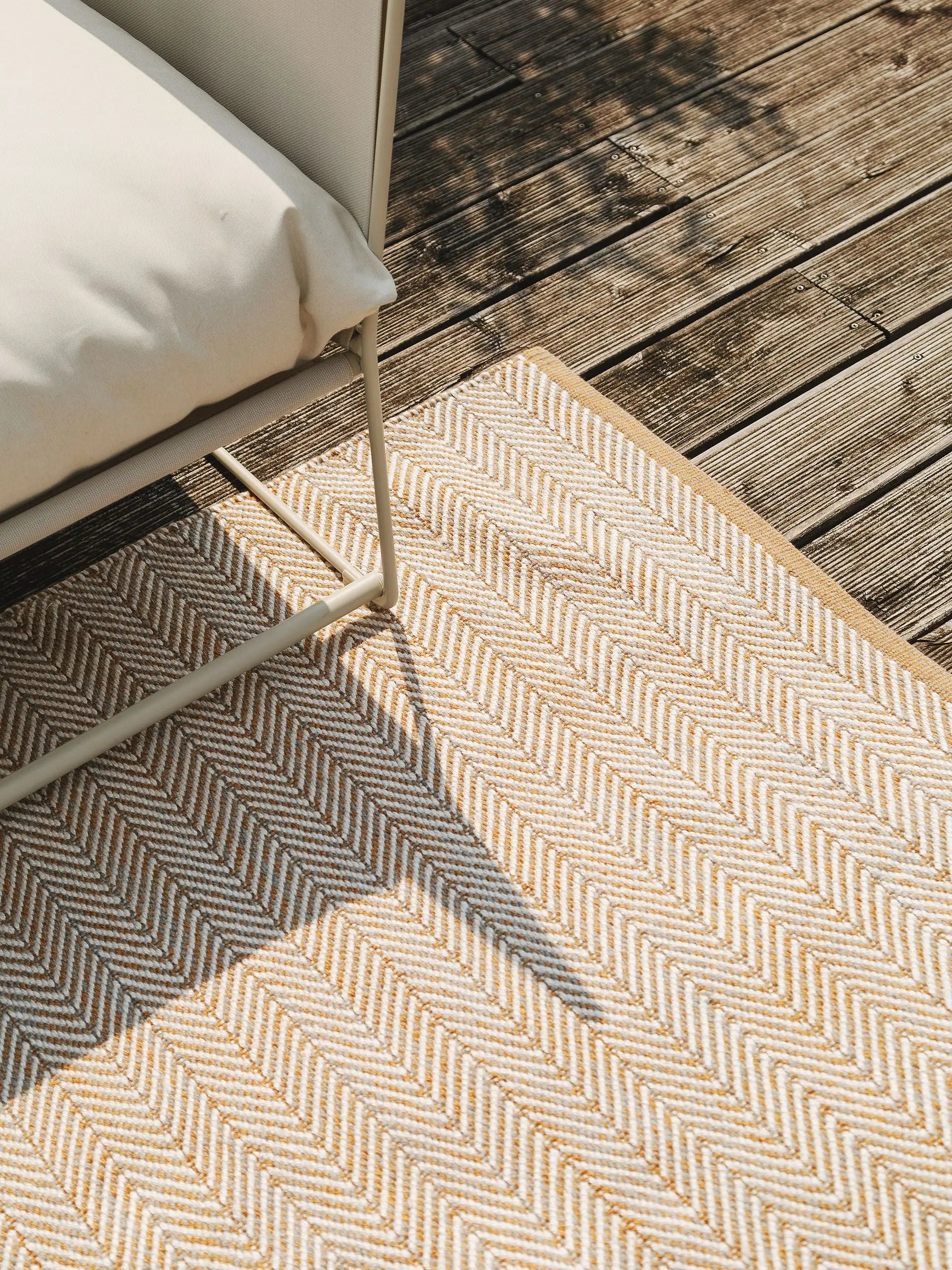 Rio rug (indoor & outdoor) made of recycled material, light brown