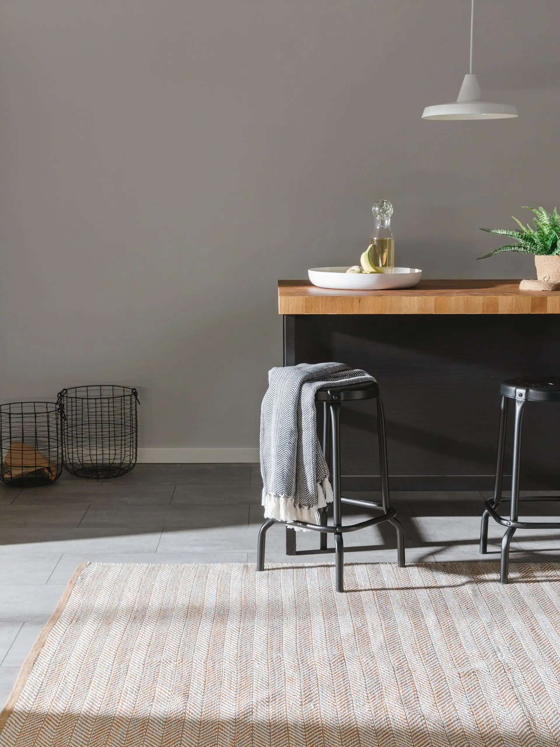Rio rug (indoor & outdoor) made of recycled material, light brown
