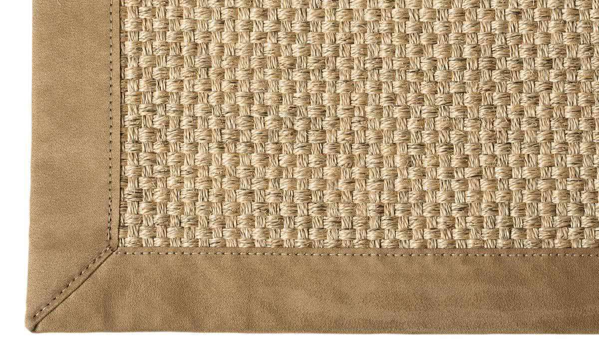 Sisal Teppich Cuadro natur mit Bordüre - carpetz