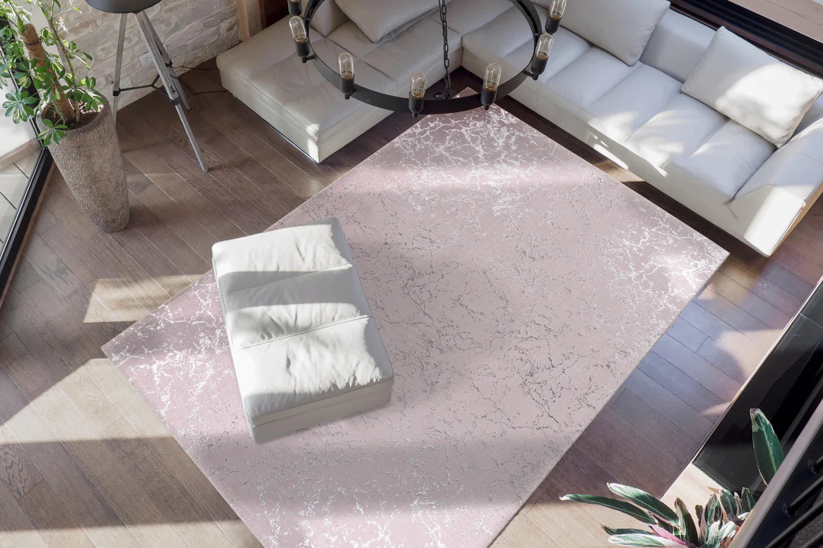 Teppich Bijou 125, Hochflor - Taupe / Silber