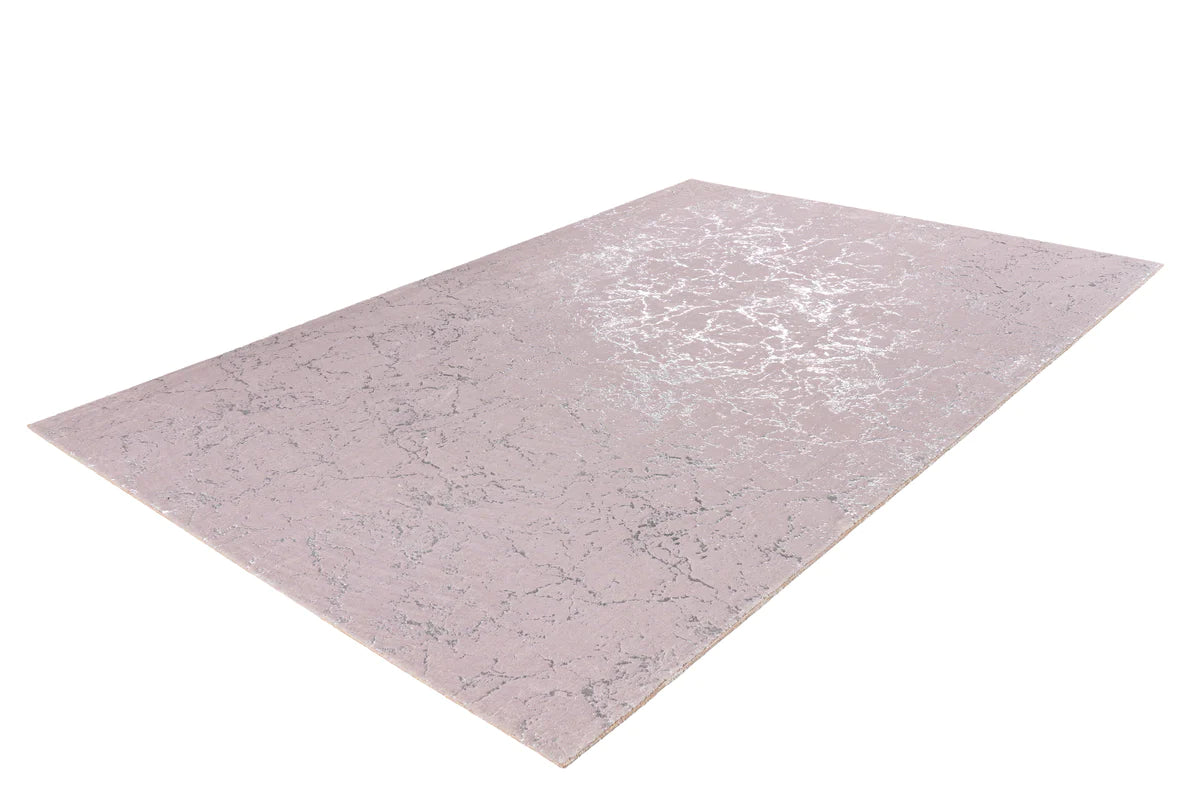 Teppich Bijou 125, Hochflor - Taupe / Silber
