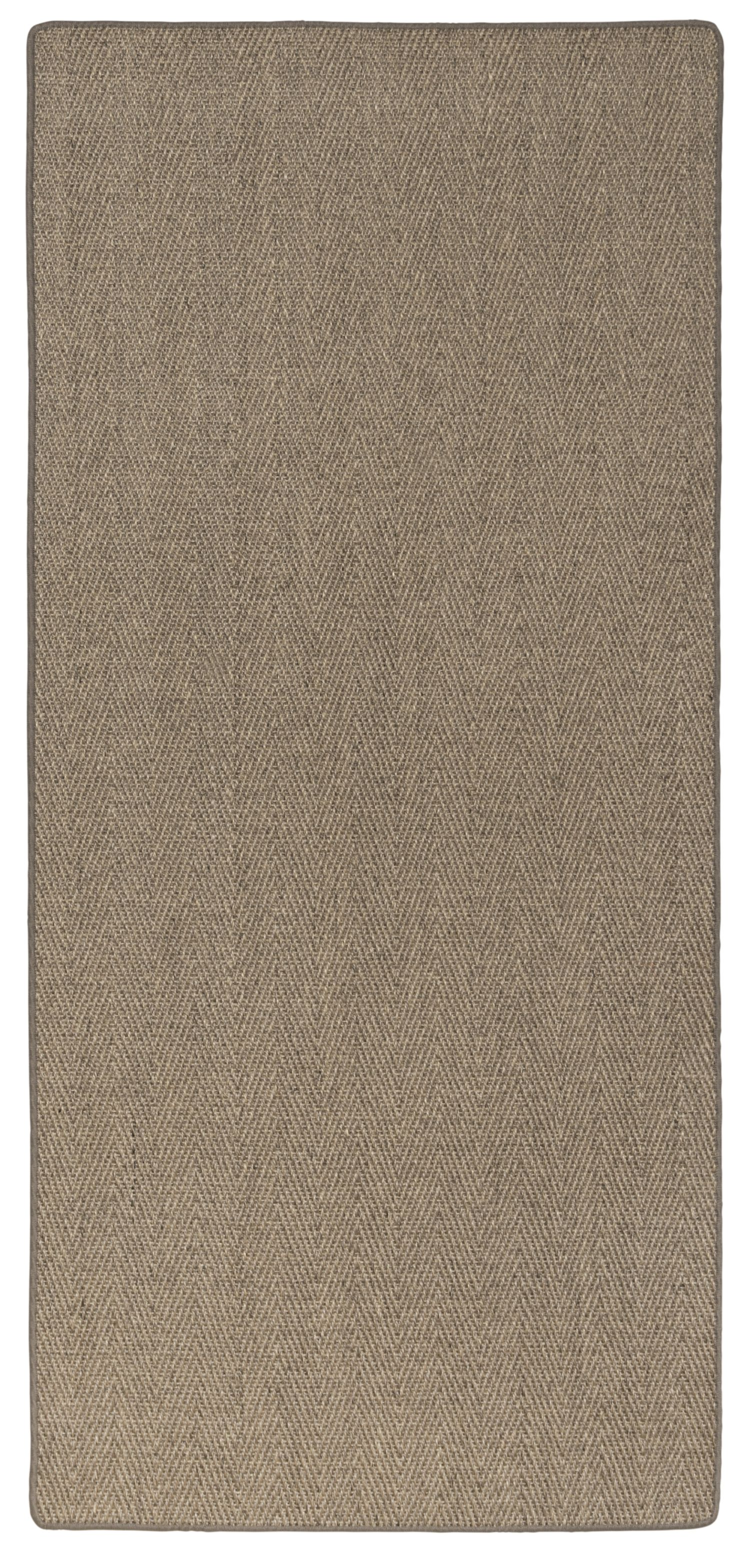 Sisal Läufer Fischgrät Macciato, nach Maß - gekettelt