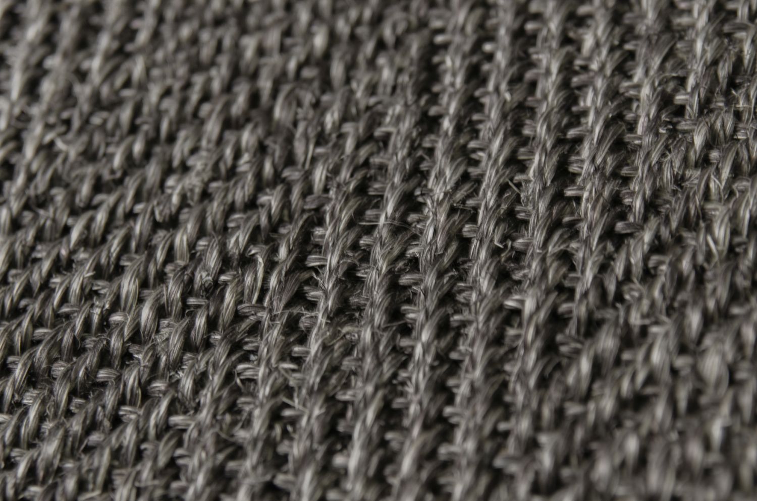 Sisal Läufer Fischgrät Grau meliert, nach Maß - gekettelt