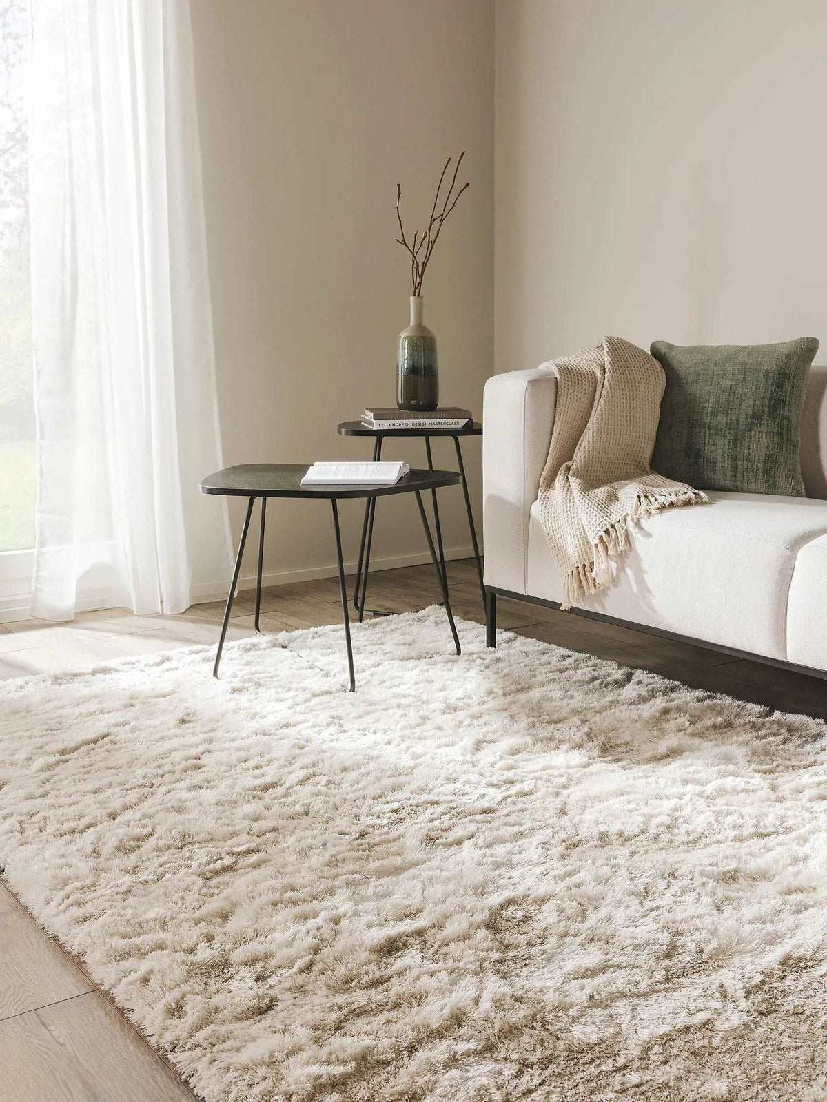 Teppich Whisper Beige Hochflor Shaggy