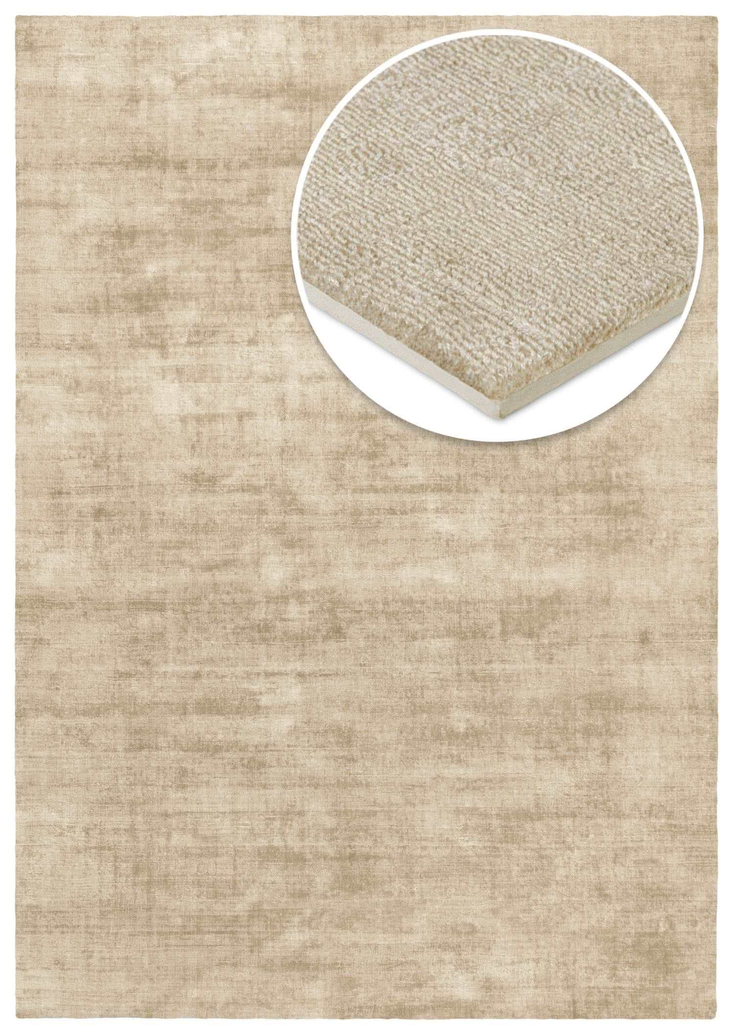 Teppich aus Viskose Beige