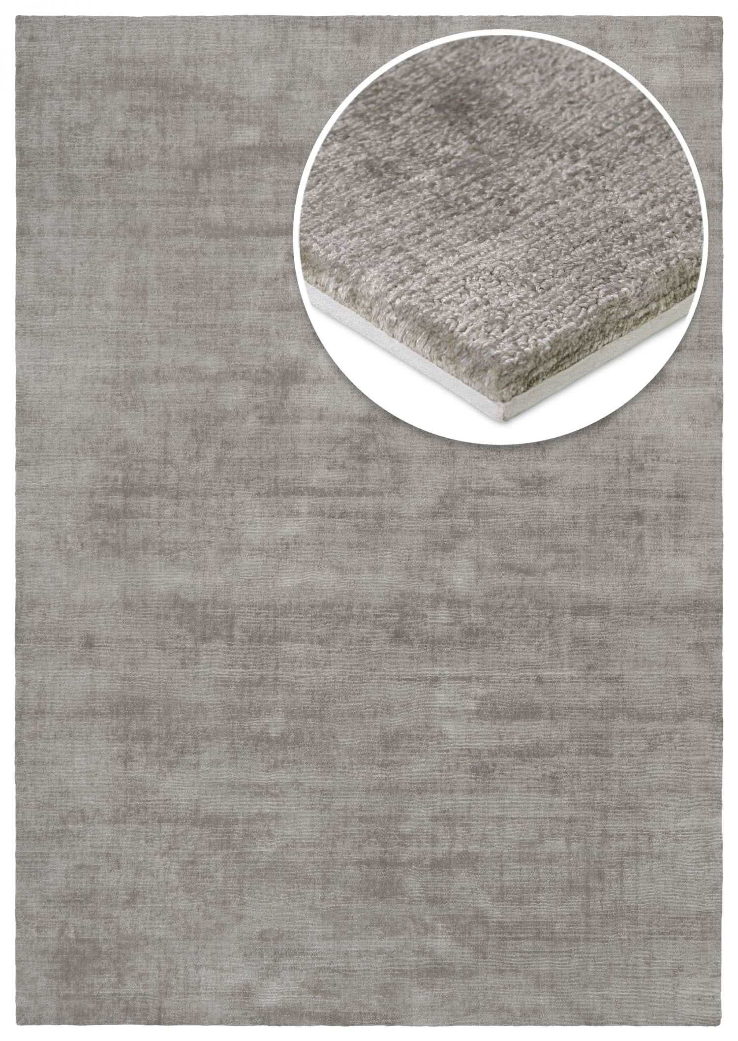 Viskoseteppich Samt Look Silber