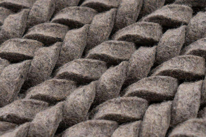 Teppich Robbie 125 Grau, 100% Neuseelandwolle - carpetz