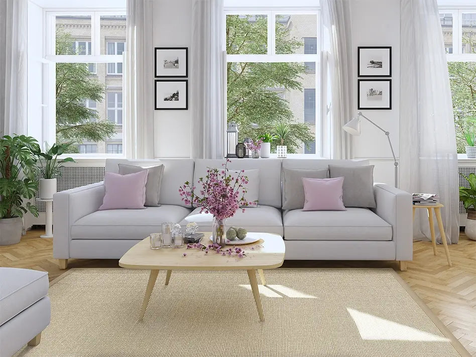 Sisalteppich nach Maß - Mara S2 Chablis, mit Bordüre