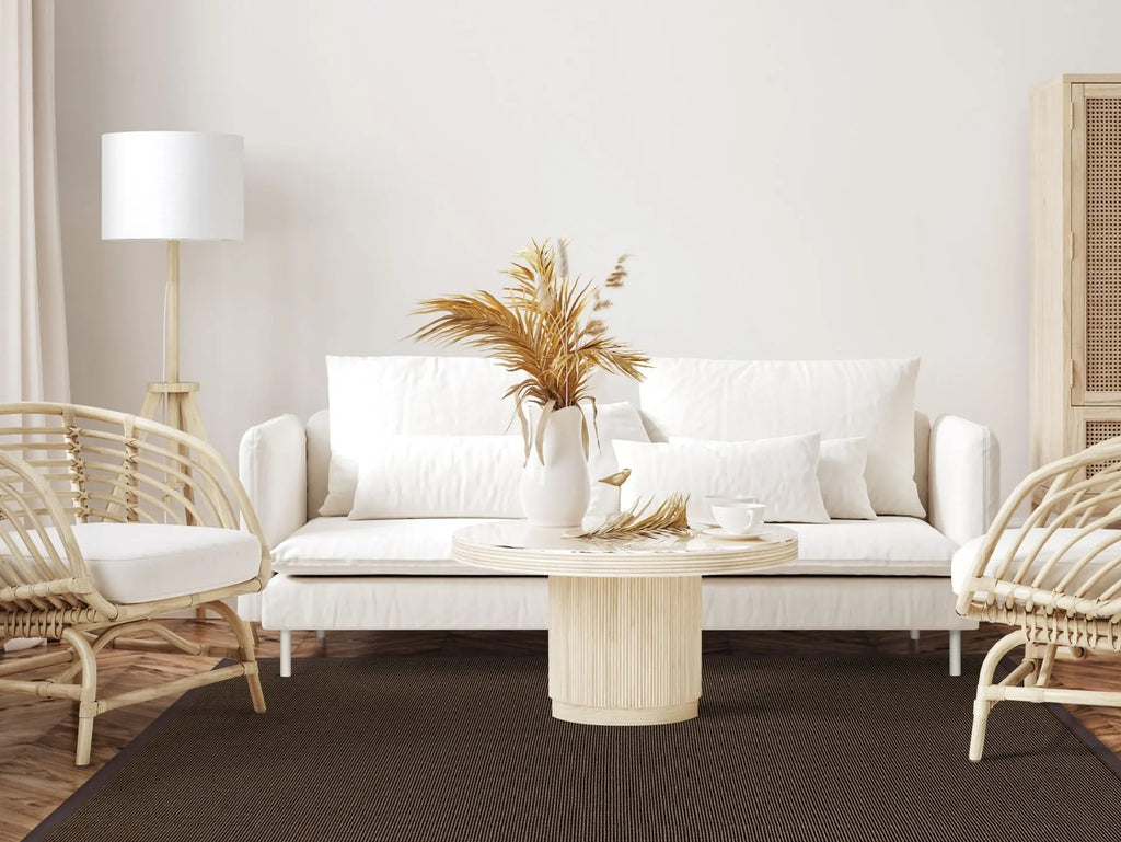 Sisalteppich nach Maß - Mara S2 Mocca, mit Bordüre