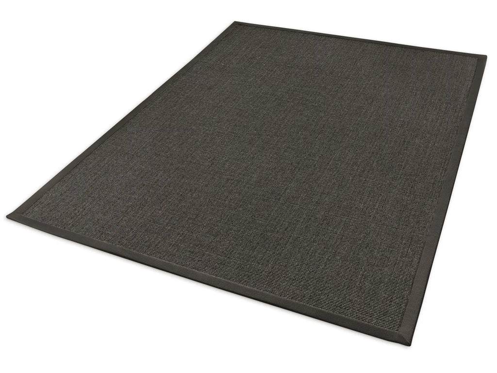 Sisalteppich nach Maß - Mara S2 Nachtgrau, mit Bordüre