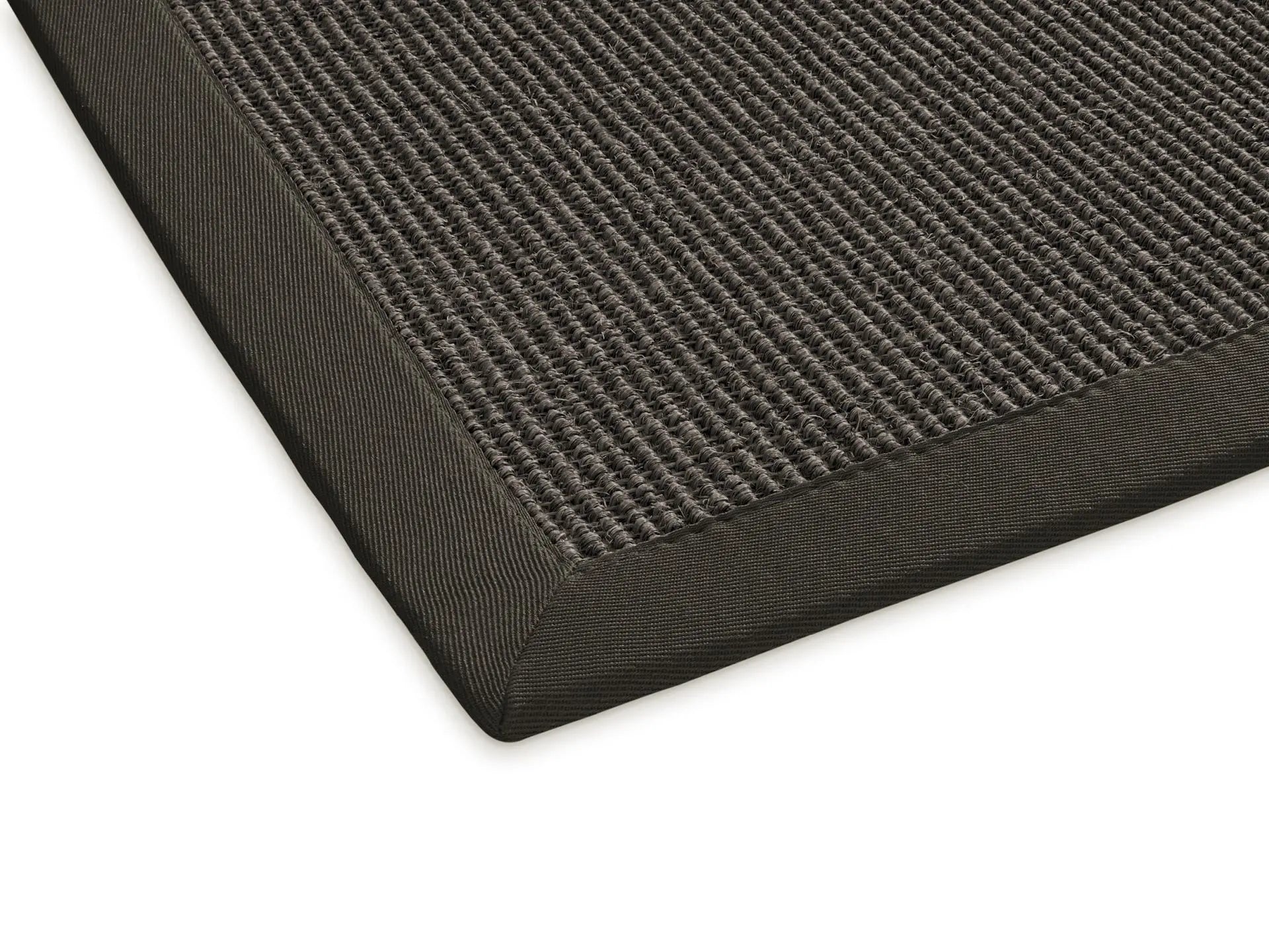 Sisalteppich nach Maß - Mara S2 Nachtgrau, mit Bordüre