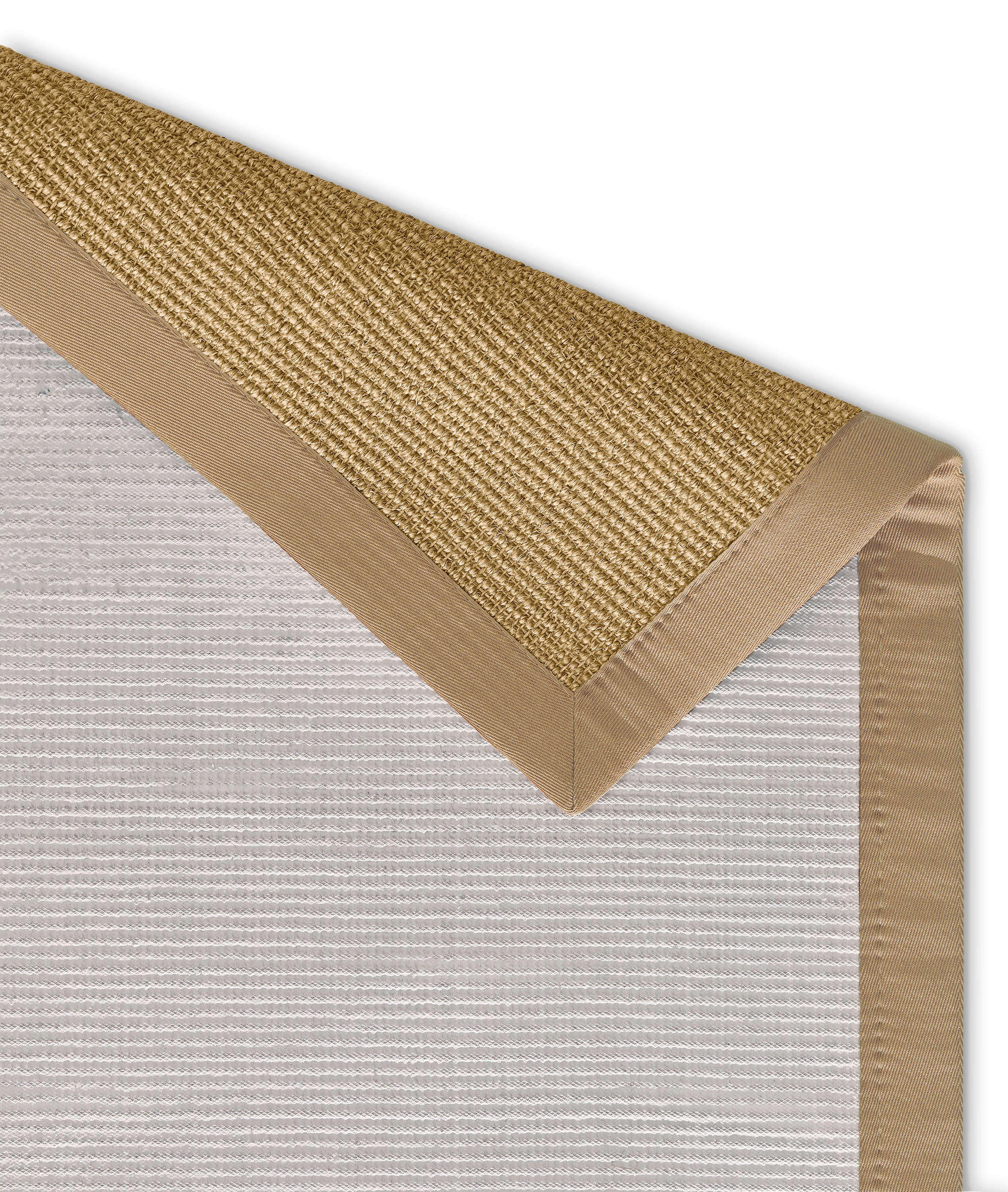 Alfombra de sisal a medida - Mara S2 Natural, con borde