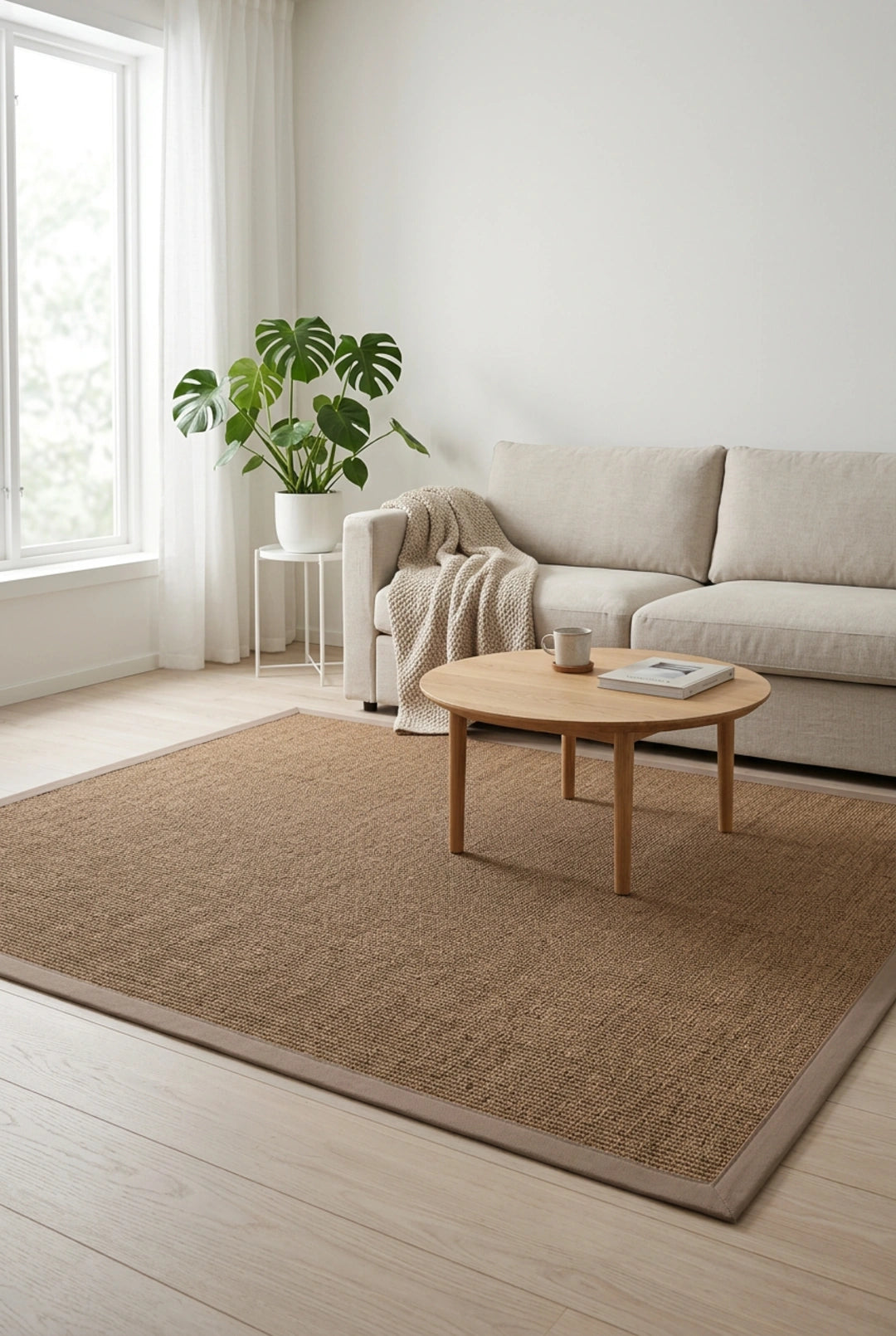 Teppich Sisal Mio nach Maß, champagner meliert