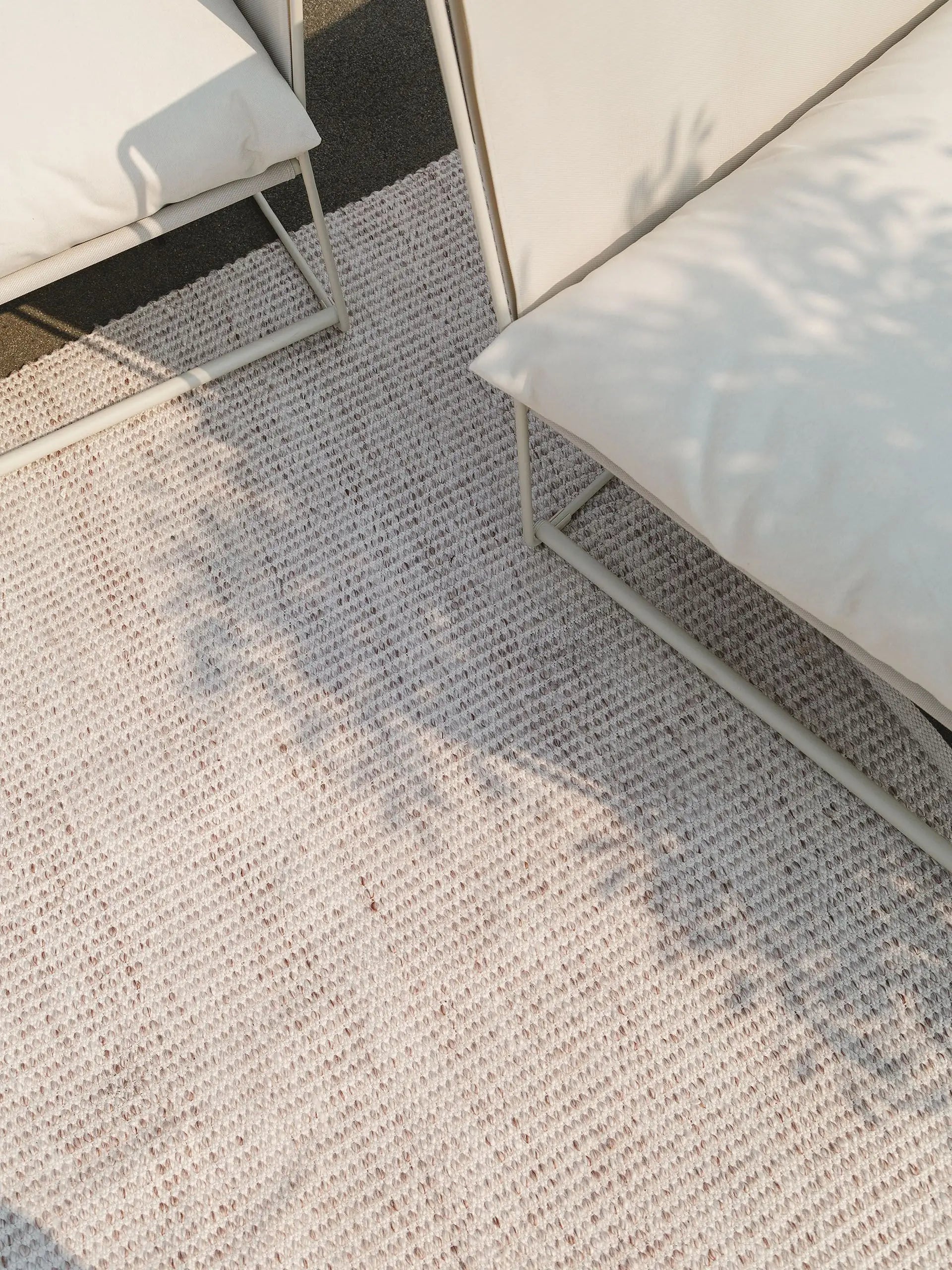 Teppich Nyssa (In- & Outdoor) aus Recyclingmaterial, Creme