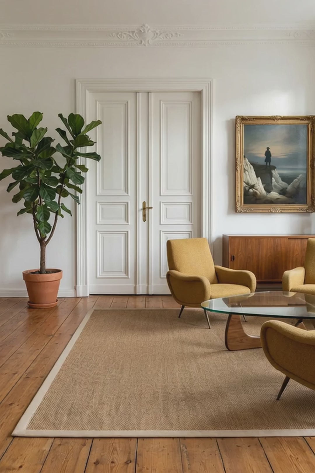 Килимок з сизалю Mani на замовлення, грейграсс 