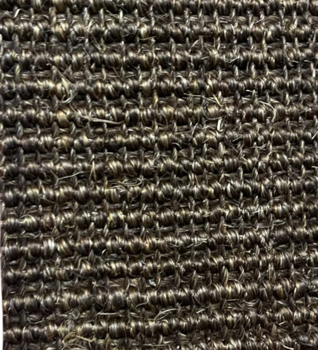 Made-to-measure sisal carpet - pure fabric hazel brown, with fleece backing 100% natural 