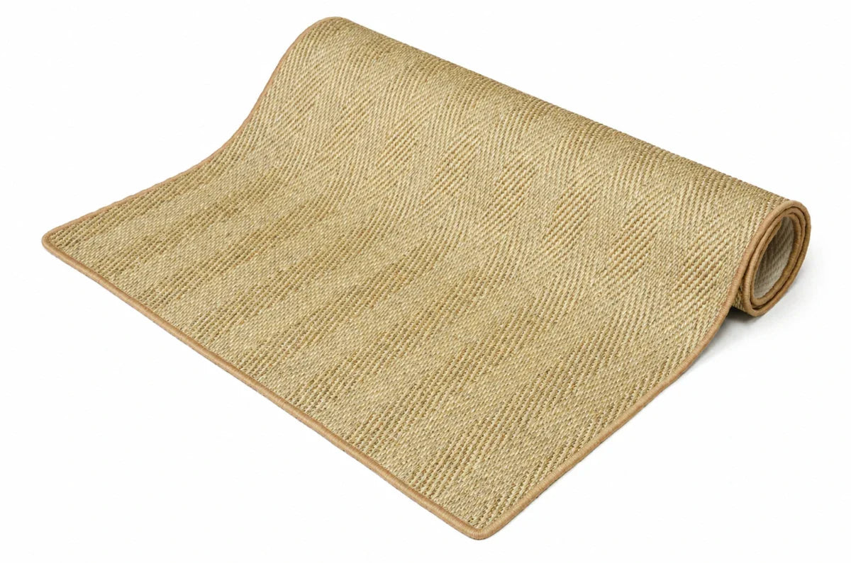 Sisalteppich Fischgrät Natur gerollt | carpetz.de