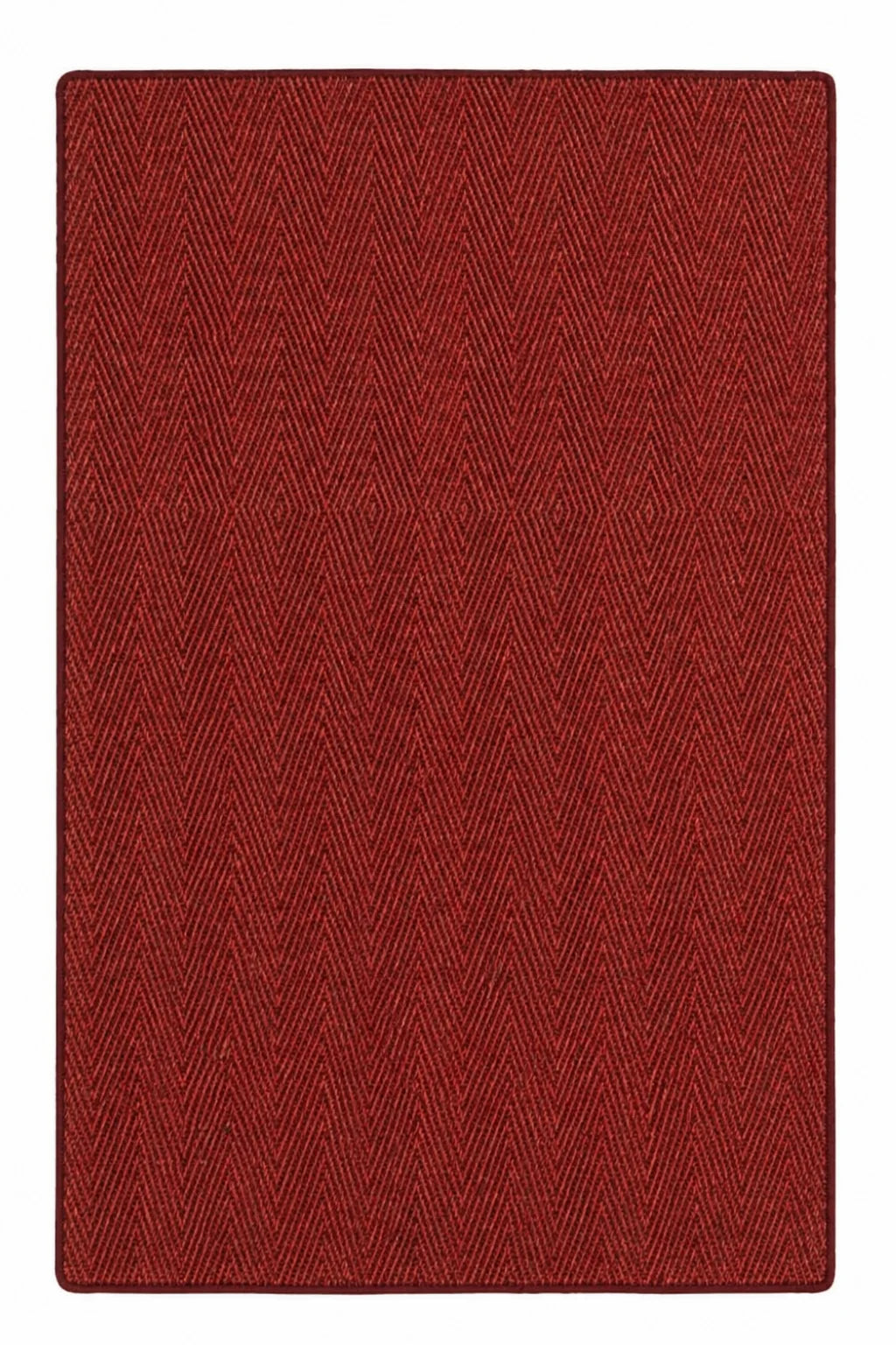 Sisal Läufer Fischgrät Rot meliert, nach Maß - gekettelt