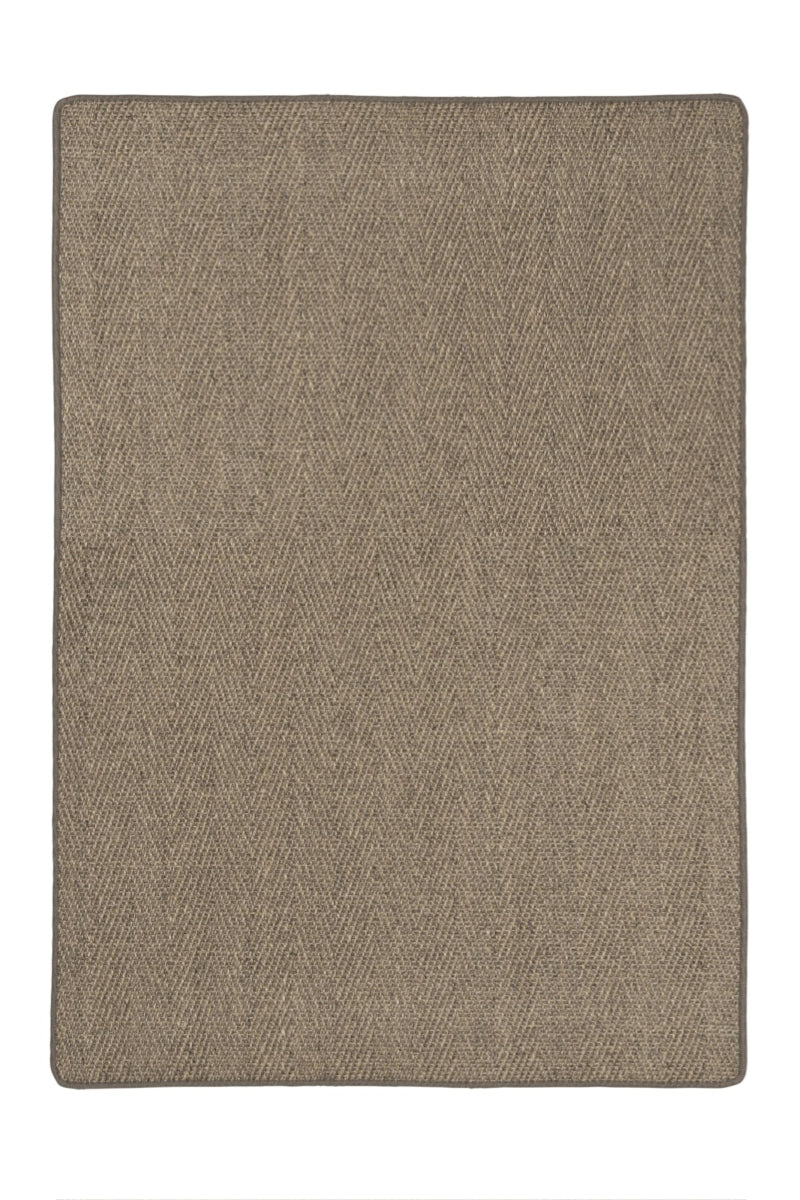 Sisal Läufer Fischgrät Macciato, nach Maß - gekettelt