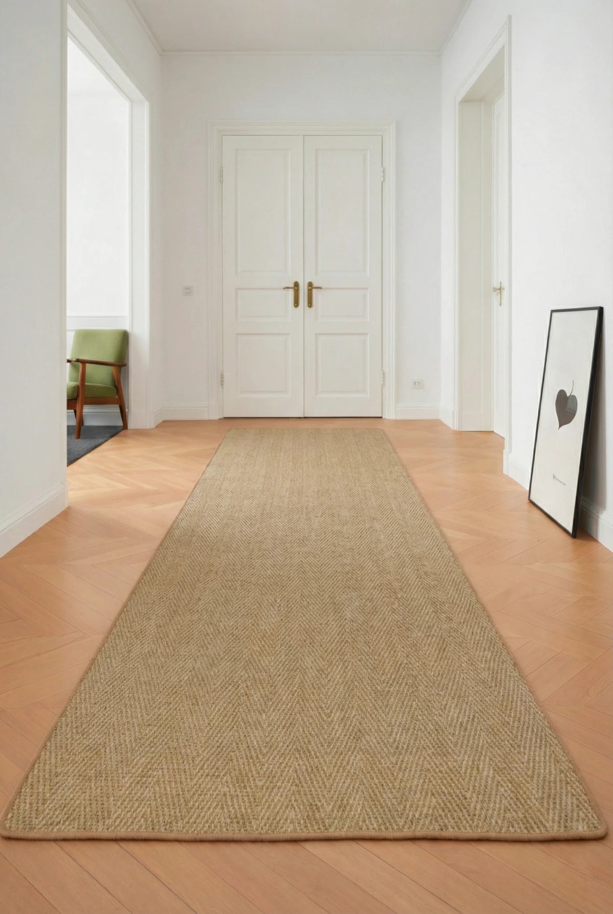 Sisal Läufer Fischgrät Natur, nach Maß - gekettelt