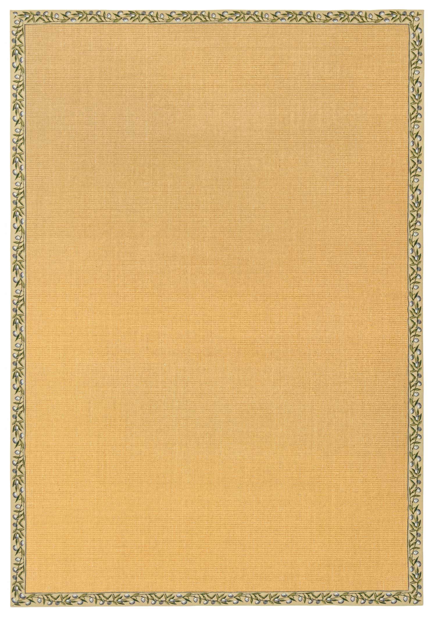 Sisalteppich Mio Natur mit Olivenranke Draufsicht | carpetz.de