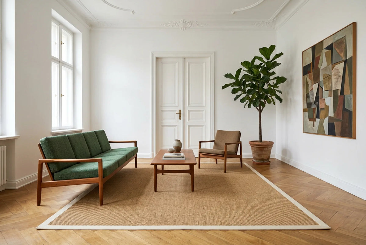 Килимок з сизалю Mani на замовлення, грейграсс 