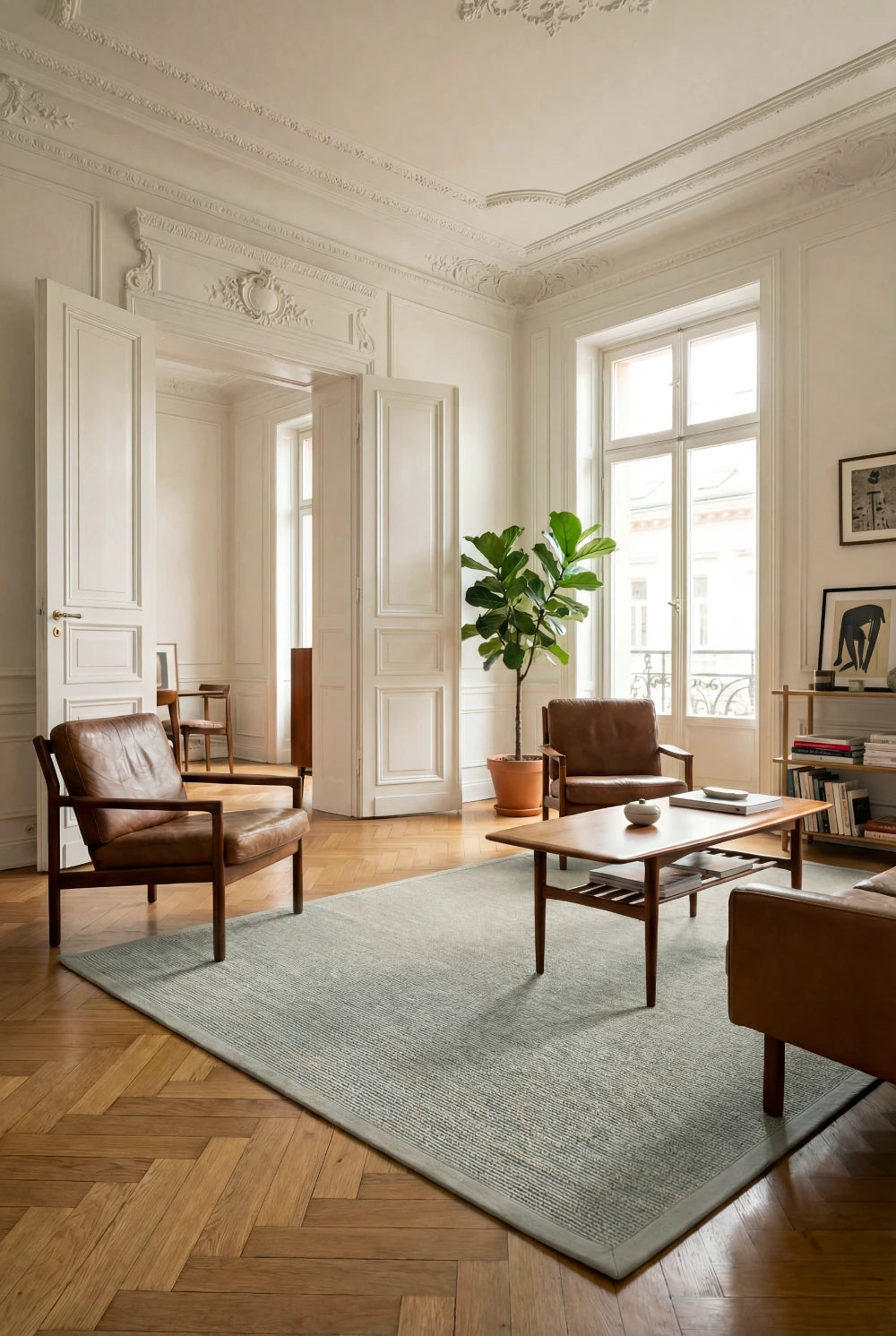 Sisalteppich nach Maß - Mara S2 Sand, mit Bordüre