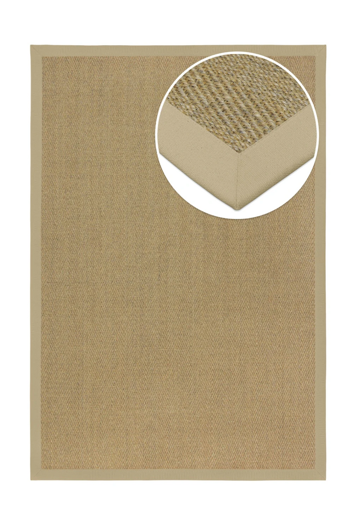 Sisalteppich nach Maß Fischgrät Natur – 100% Sisal | carpetz.de