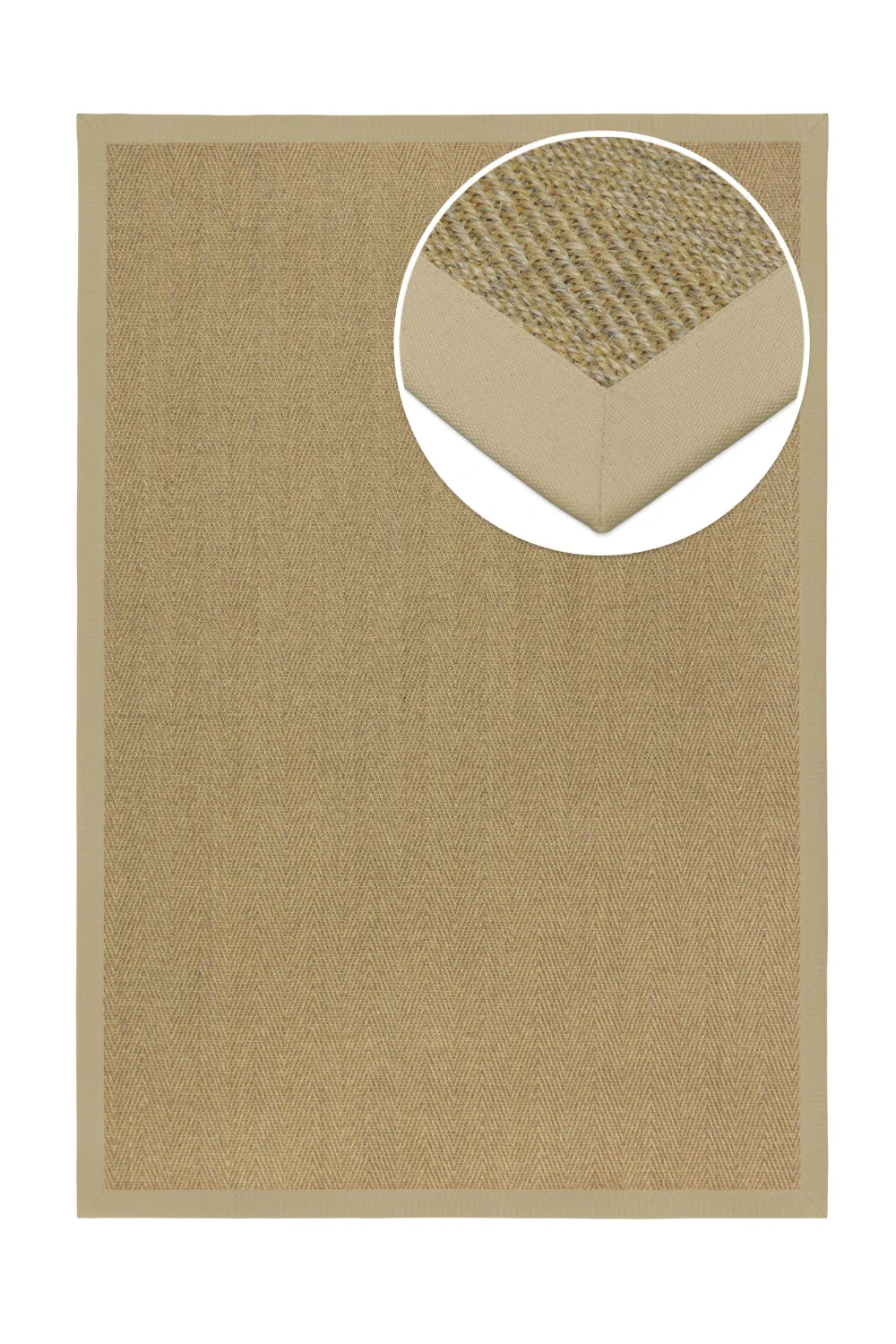 Sisalteppich Fischgrät Muster (10x10 cm)