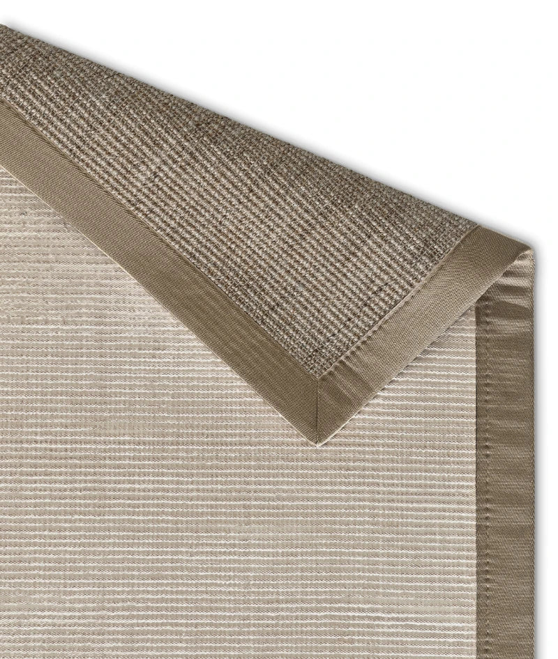 Made-to-measure Sisal Rug - Mara S2 Grey Mix, with Border