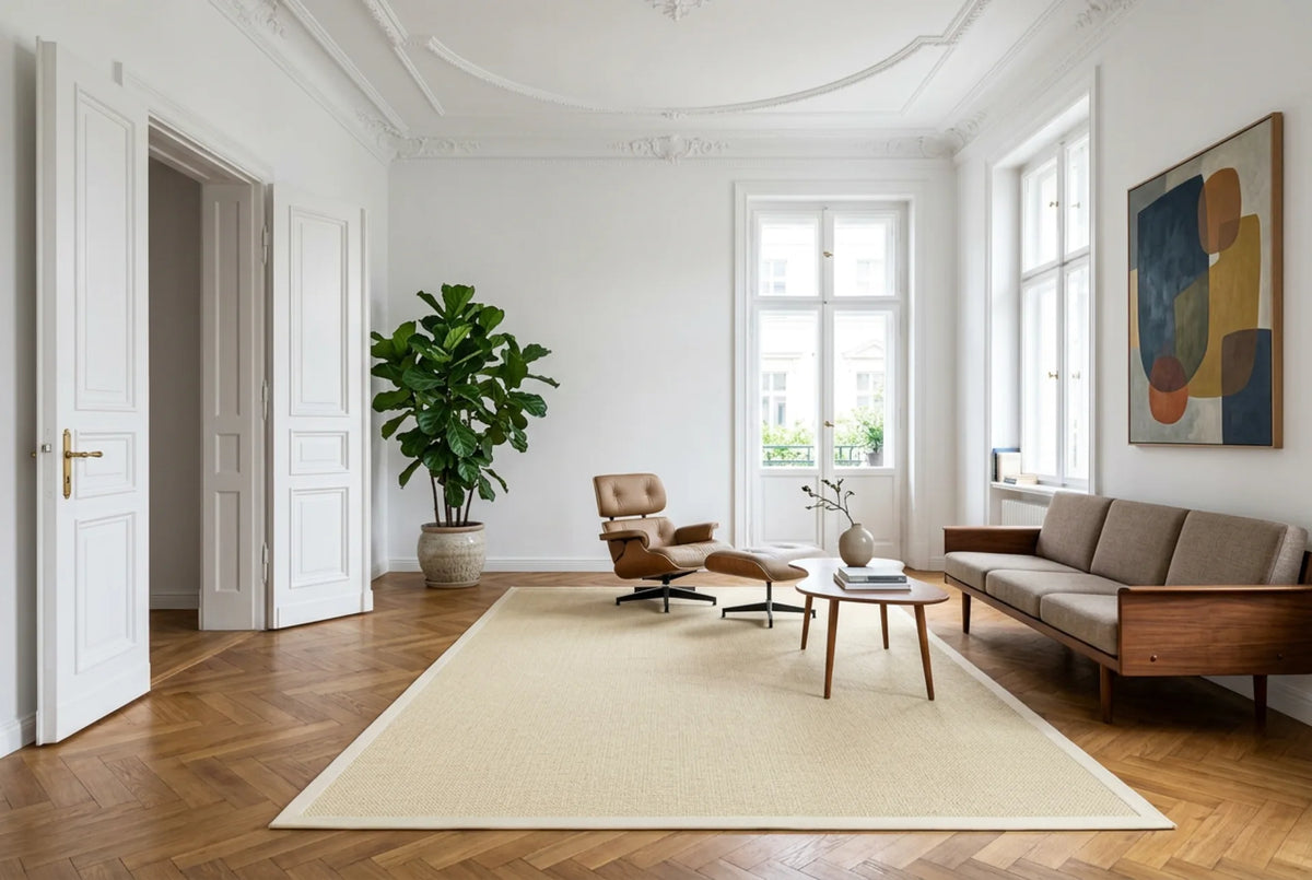 Teppich Sisal Mio nach Maß, cremeweiß