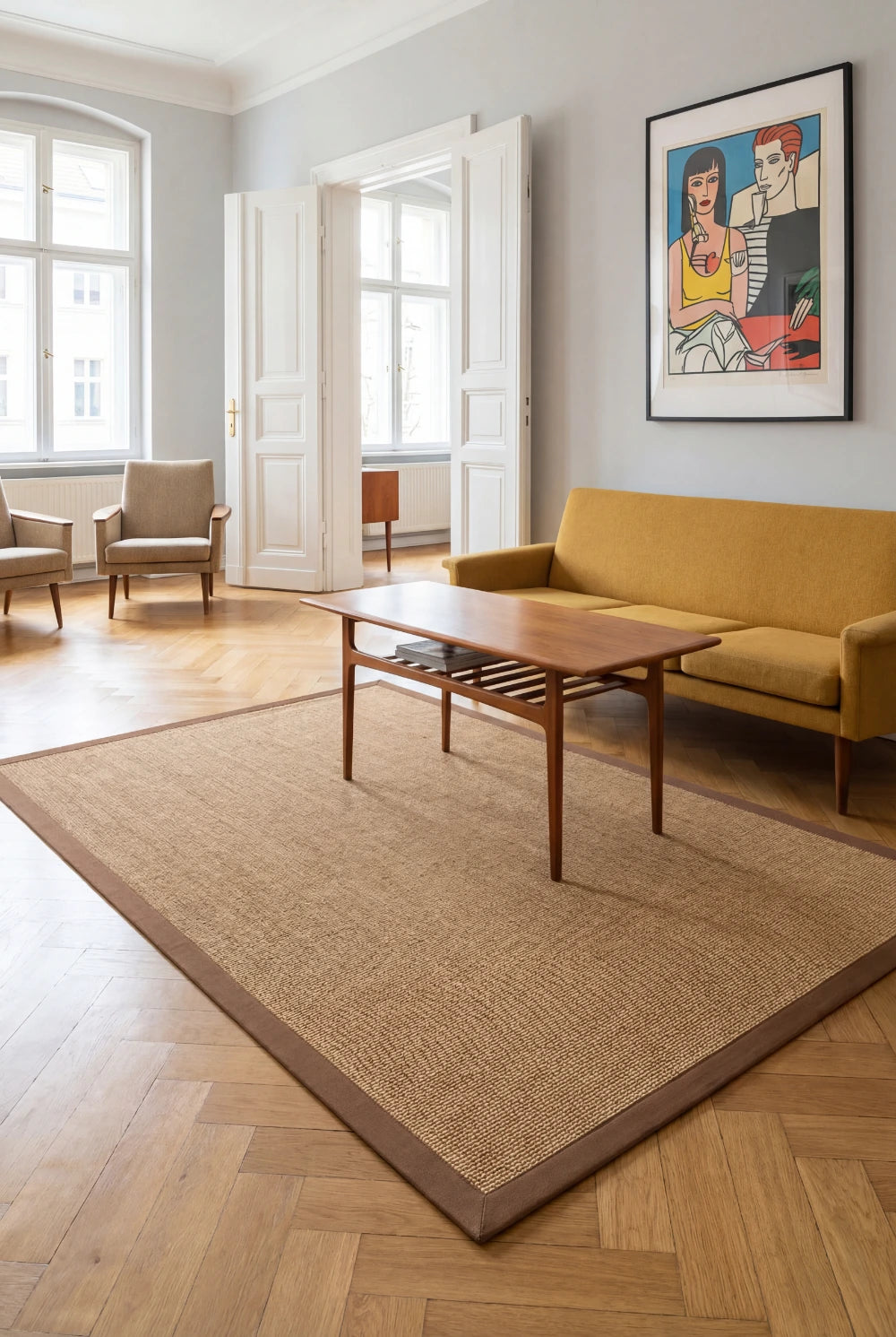 Teppich Sisal Mio nach Maß, nuss