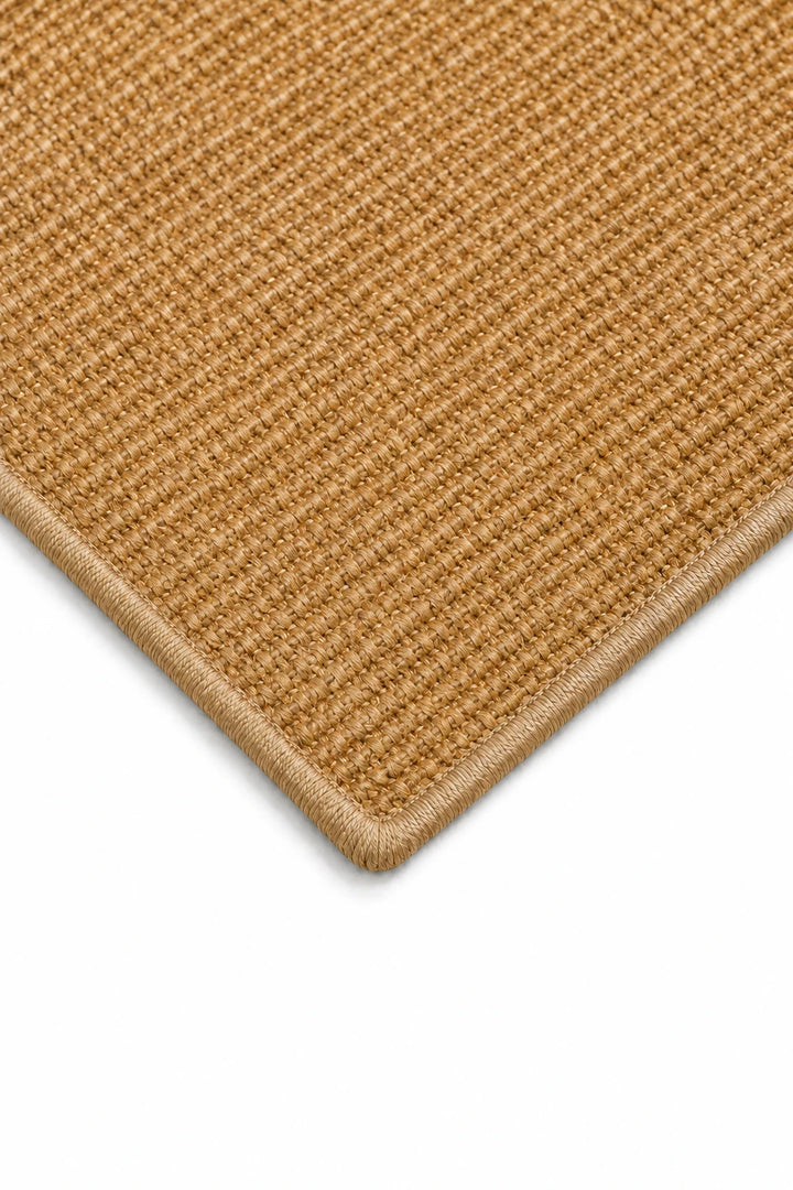 Sisalteppich nach Maß – Purstoff Cashewbeige / Natur, gekettelt