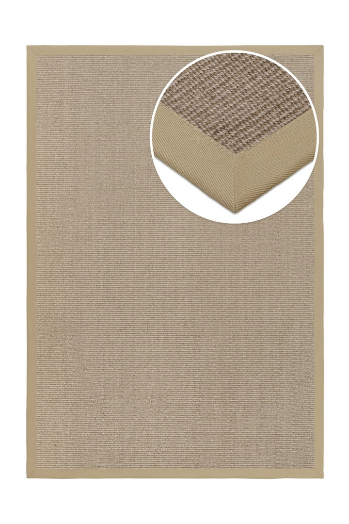 Sisalteppich nach Maß Urban Plus natur – 100% Sisal, mit Bordüre | carpetz.de