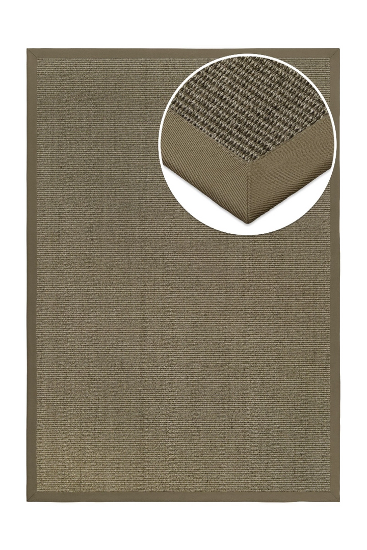 Sisalteppich nach Maß Urban Plus noche – 100% Sisal, mit Bordüre | carpetz.de