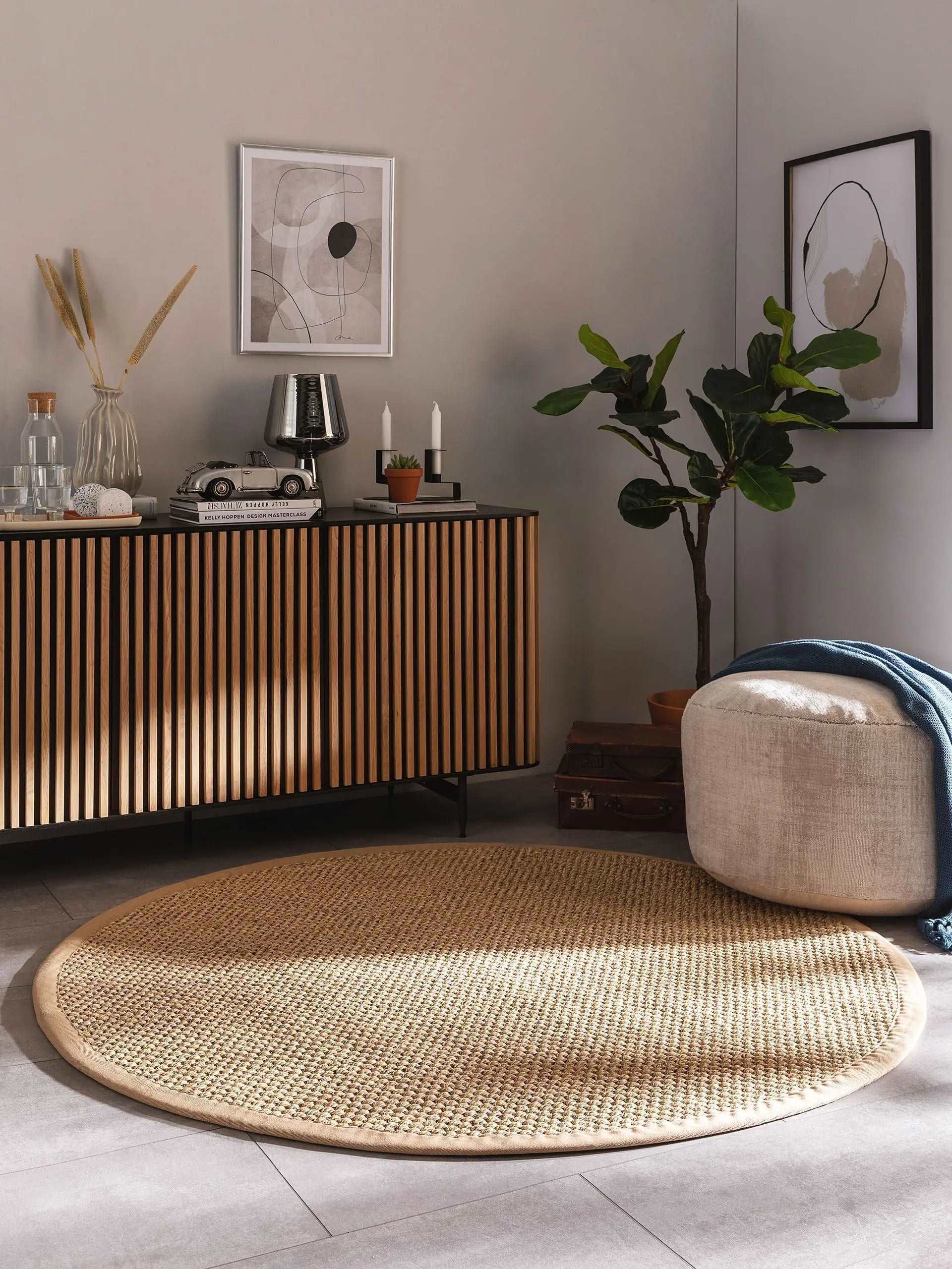 Sisalteppich rund Greta, Cream