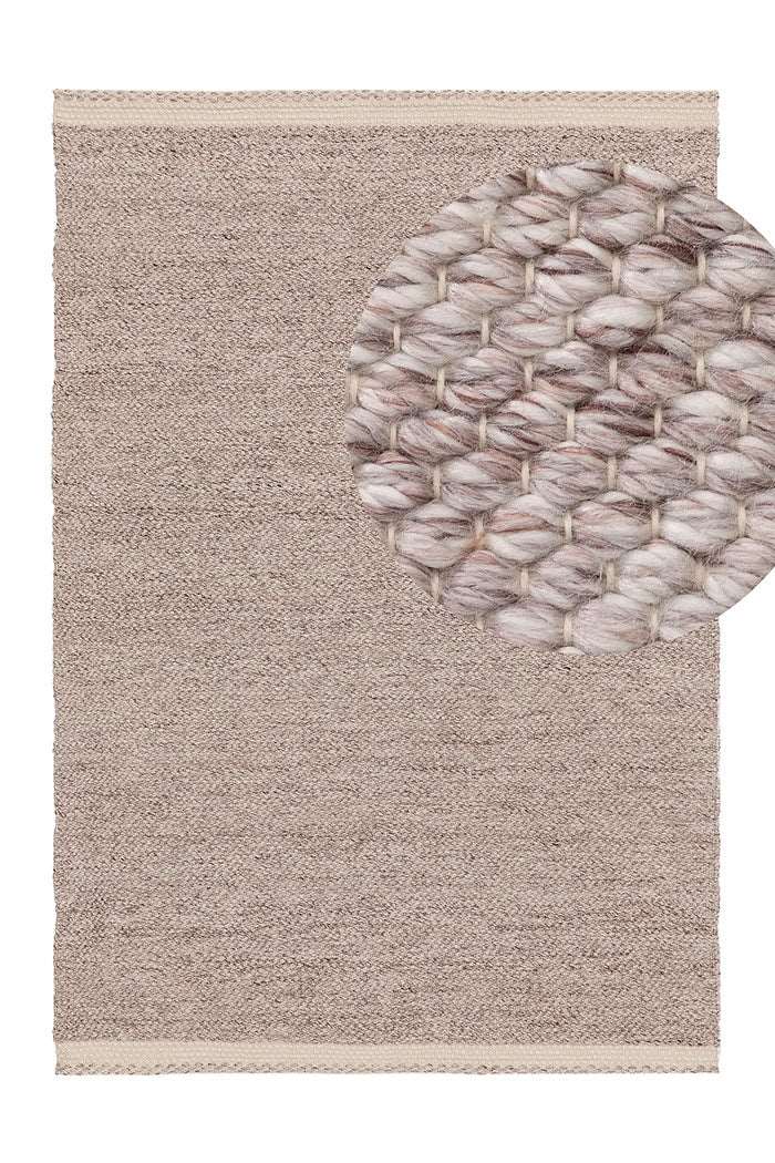 Teppich Kiah aus recyceltem Material - In- & Outdoor, Creme / Taupe