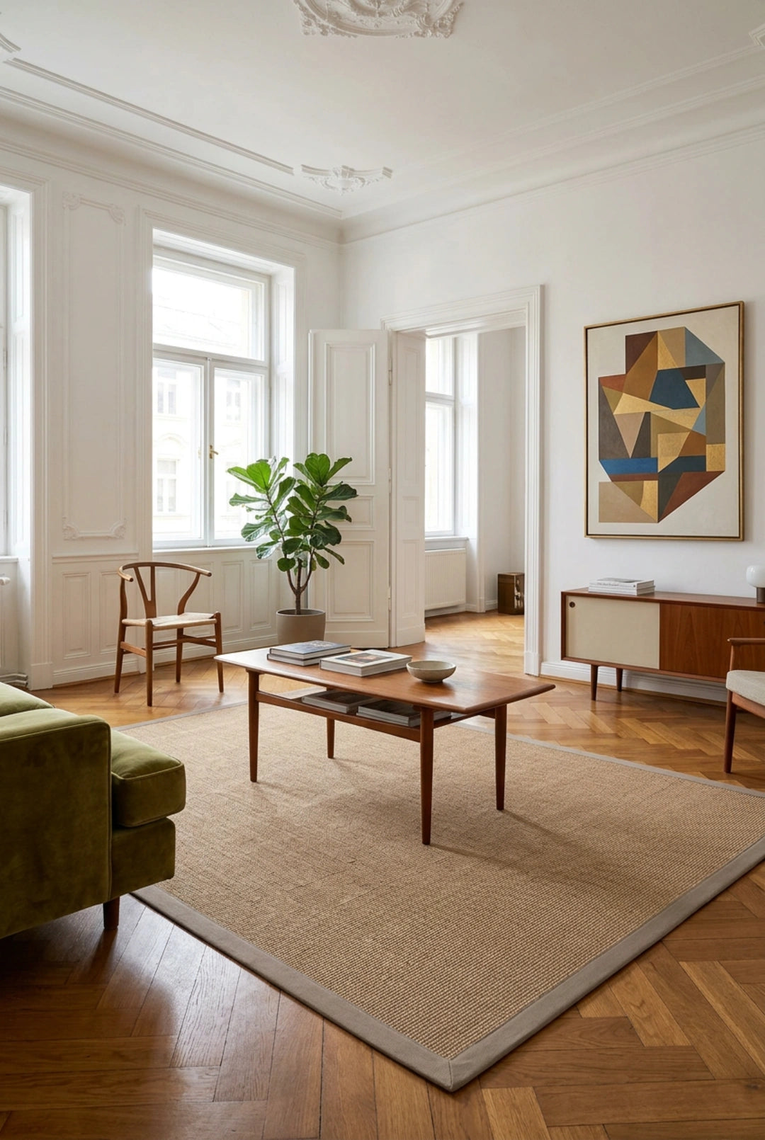 Килим Sisal Mio на замовлення, плями шампанського 