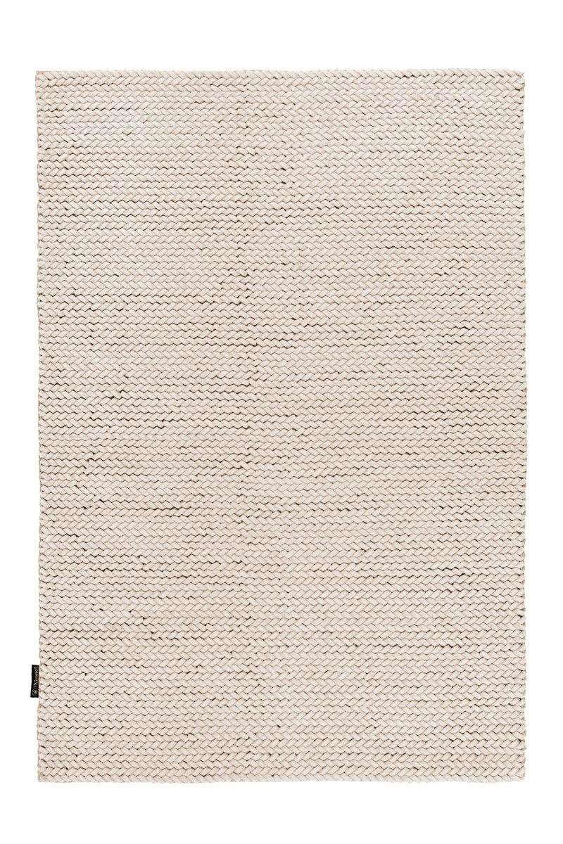 Teppich Robbie 125 Creme, 100% Neuseelandwolle - carpetz