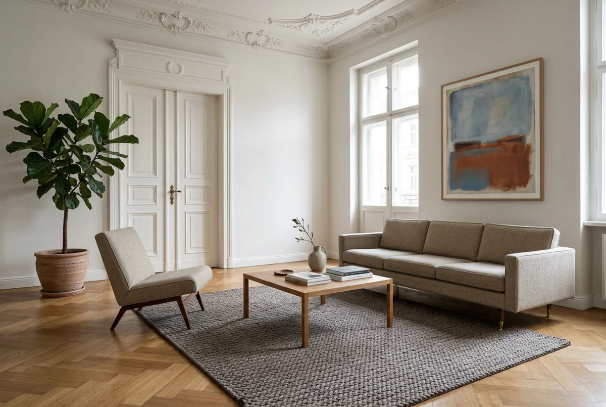 Teppich Robbie 125 Grau, 100% Neuseelandwolle