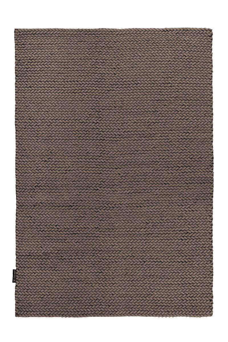 Teppich Robbie 125 Taupe, 100% Neuseelandwolle - carpetz