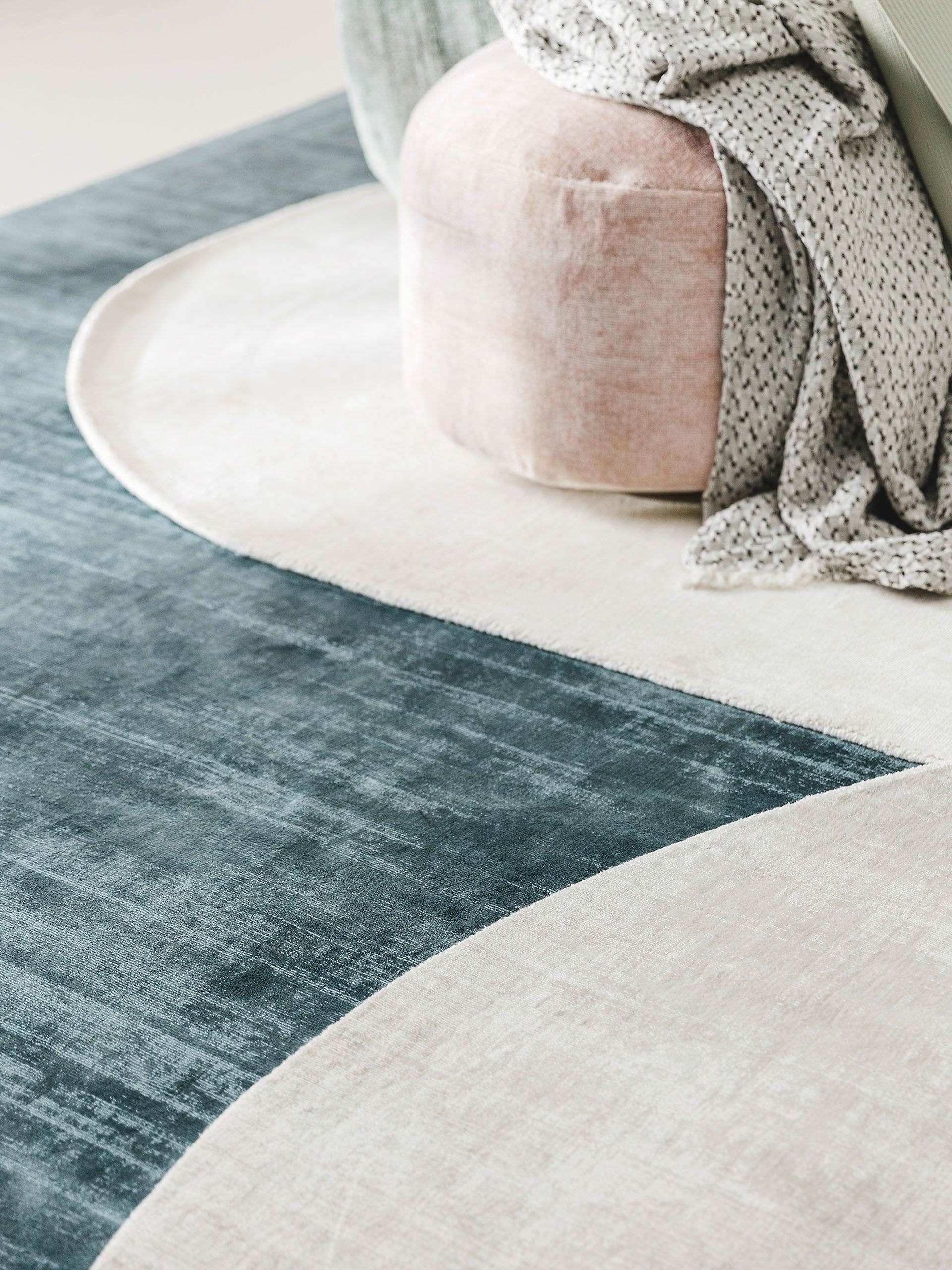 Viskose-Teppich Nova, Blau