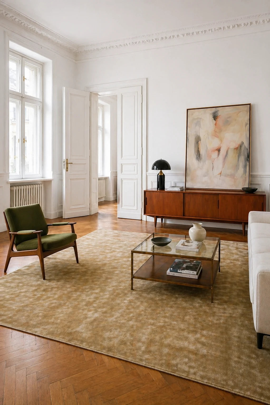 Lyocell Teppich nach Maß - Elias, Bronze