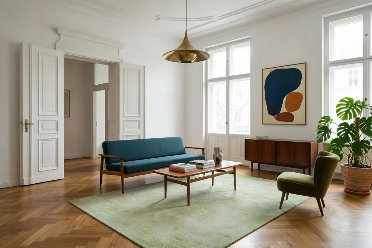 Килим віскоза Люкс 110, благородний зелений 