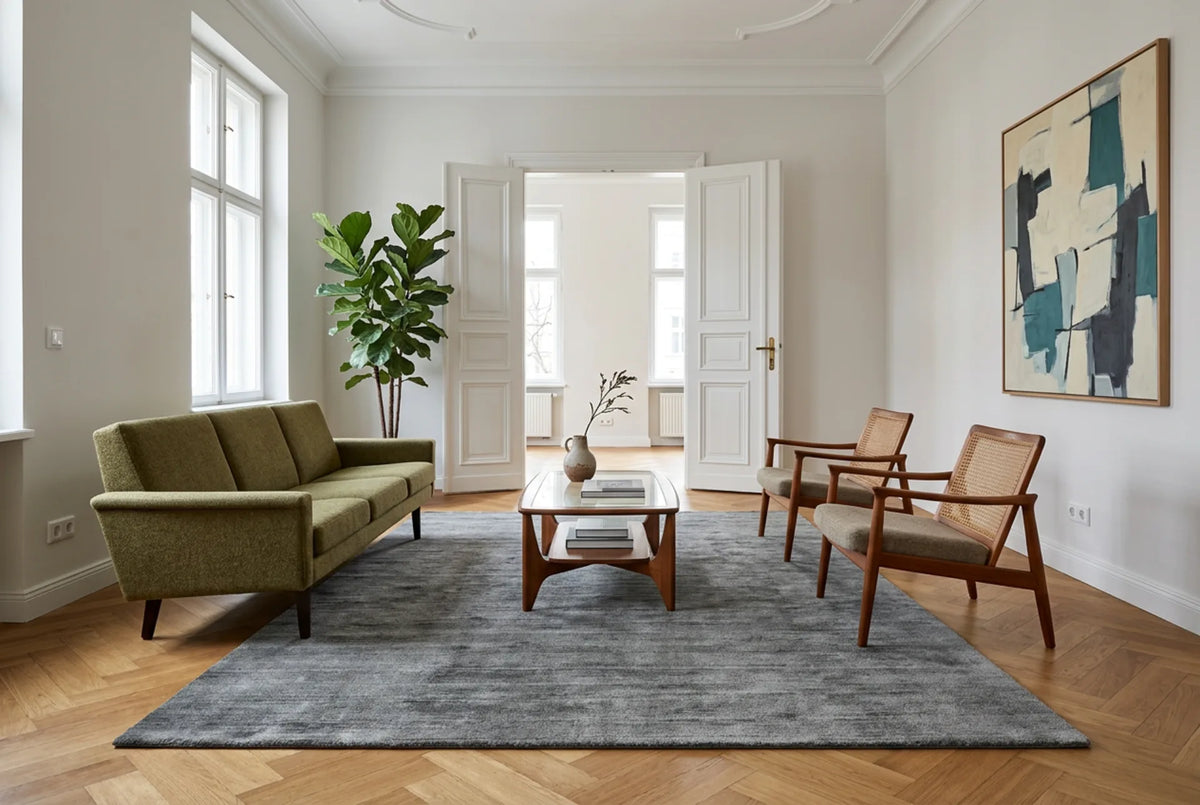 Lyocell Teppich nach Maß - Essential Frost Grey