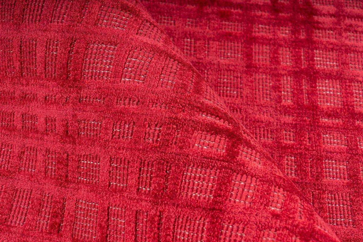 Teppich Viskose Karma 125 rot, Viskoseteppich - carpetz