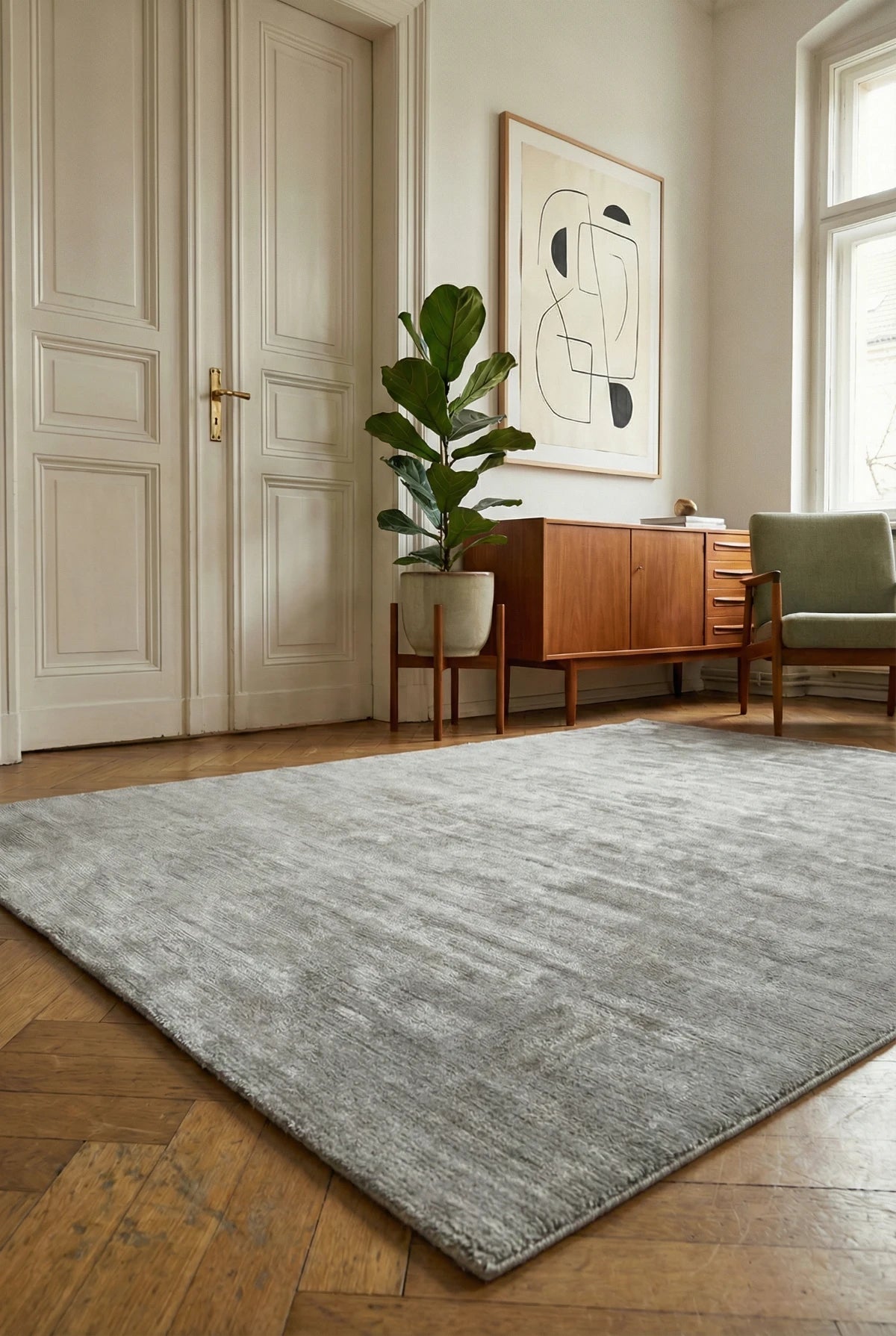 Килим Essential Silver- на замовлення | Ліоцелль (Тенсел)