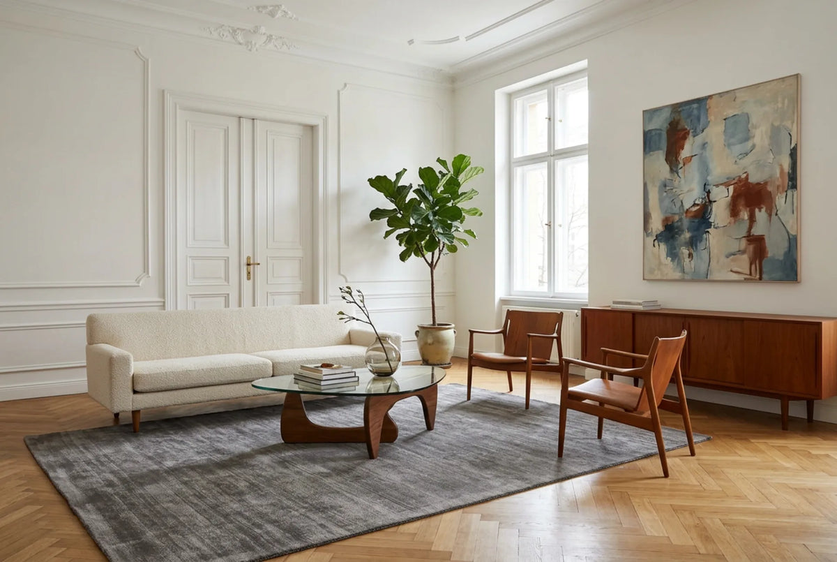 Carpet Village 125 Gray, bamboo silk 